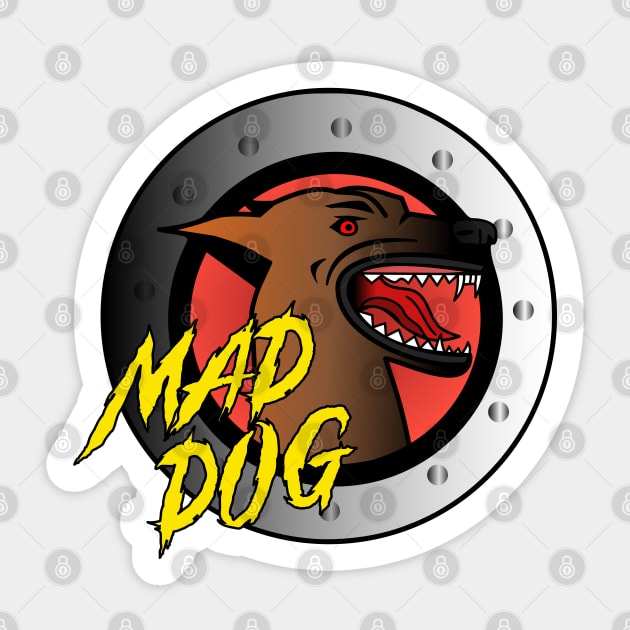 Mad Dog Sticker by NateArtDesign